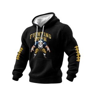 Fighting Irish Gnome Player Football Waffle Hoodie3