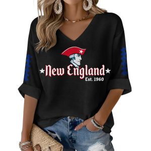 New England Est 1960 Football Print Waffle Long Sleeve T Shirt2