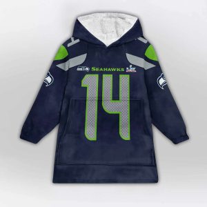 Sam Darnold 14 Seattle Football SB LX Blanket Hoodie1
