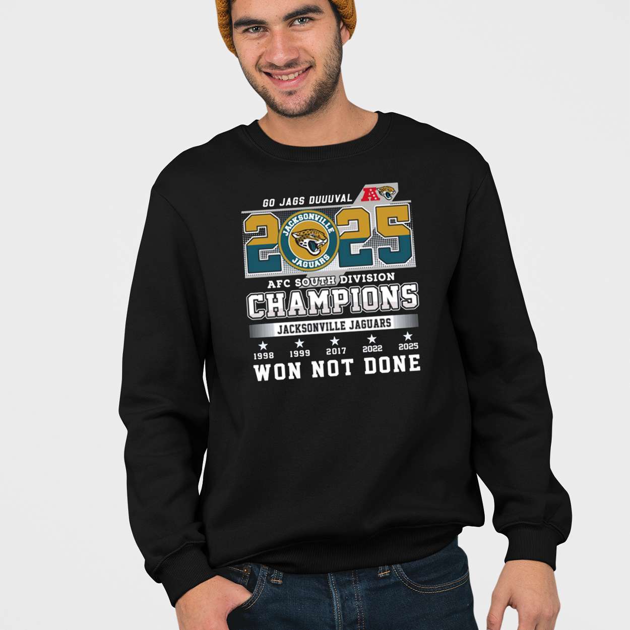 2025 Jaguars AFC South Champs GO JAGS DUUUVAL Shirt 2025 Jaguars AFC South Champs GO JAGS DUUUVAL Shirt