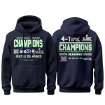 2025 Seahawks 4-Time NFC Champions Hoodie