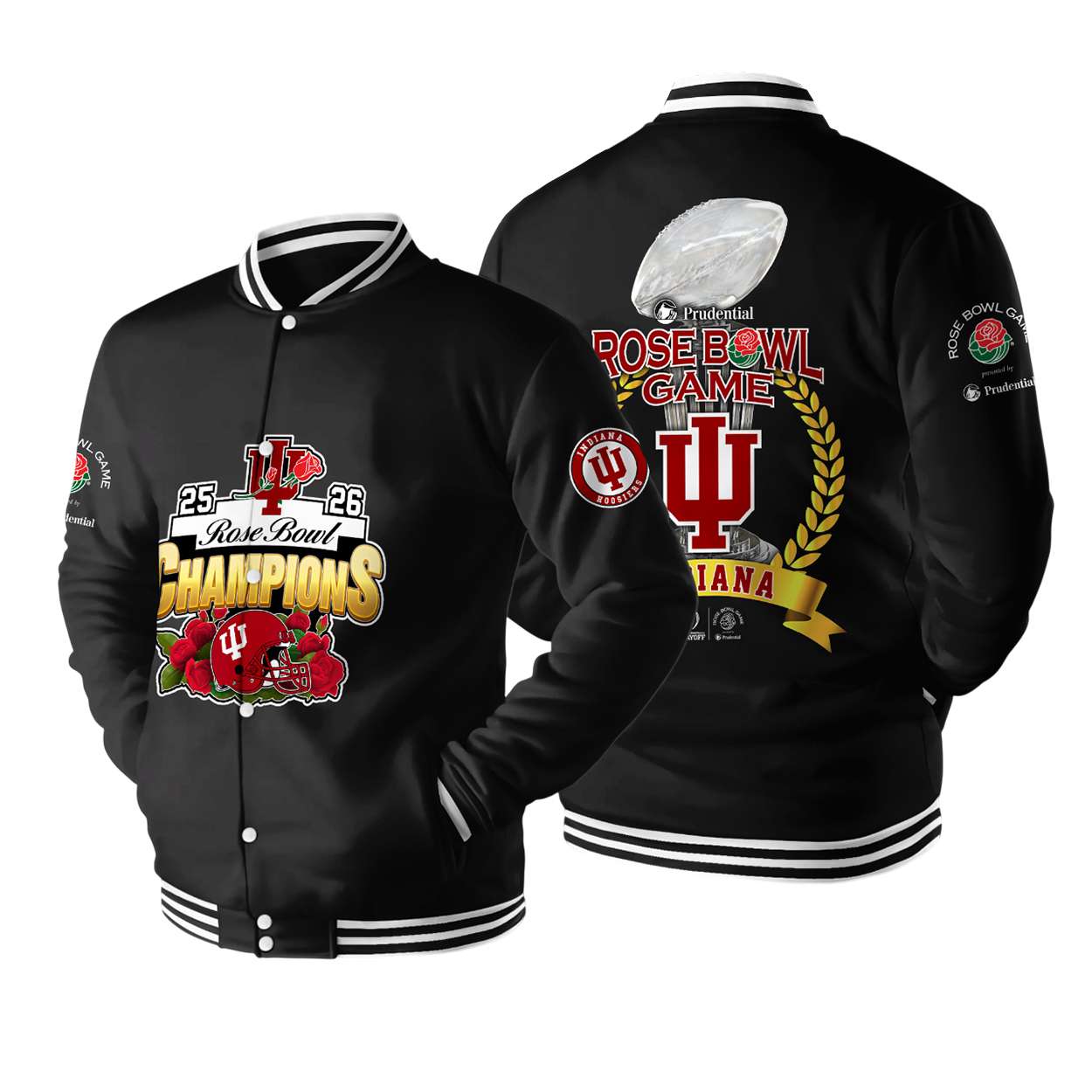 2026 Indiana Rose Bowl Champions Baseball Jacket 2026 Indiana Rose Bowl Champions Baseball Jacket