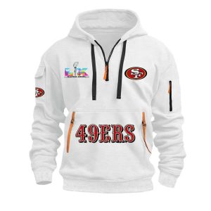 49ers SBowl 2026 Hoodie Half Zipper