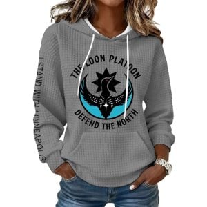 The Loon Platoon Defend The North Waffle Hoodie3