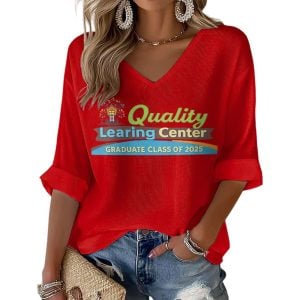 Quality Learing Center Graduate Class Of 2025 Print Waffle Long Sleeve T Shirt3