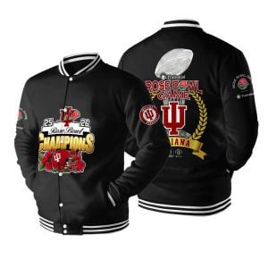 2026 Indiana Rose Bowl Champions Baseball Jacket 2 2026 Indiana Rose Bowl Champions Baseball Jacket2