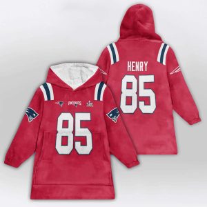 Hunter Henry 85 New England Football SB LX Blanket Hoodie4