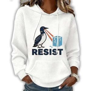 Minnesota Loon Resist Print Casual Sweatshirt 1 Minnesota Loon Resist Print Casual Sweatshirt1