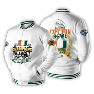 2026 Miami Cotton Bowl Champions Baseball Jacket2