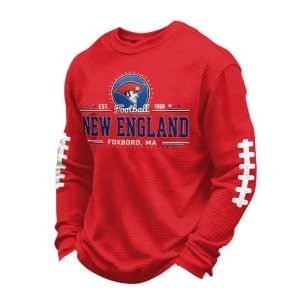 New England Est 1960 Football Waffle Sweatshirt2