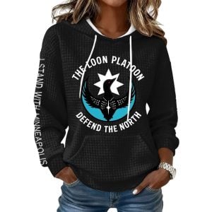 The Loon Platoon Defend The North Waffle Hoodie2