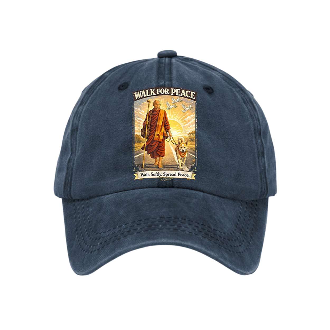 Aloka The Peace Dog Walk For Peace Walk Softly Spread Peace Cap Aloka The Peace Dog Walk For Peace Walk Softly Spread Peace Cap