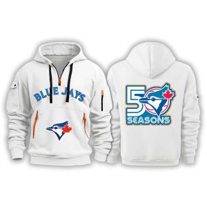 Blue Jays 50th Anniversary Commemorative Quarter Zip Hoodie1