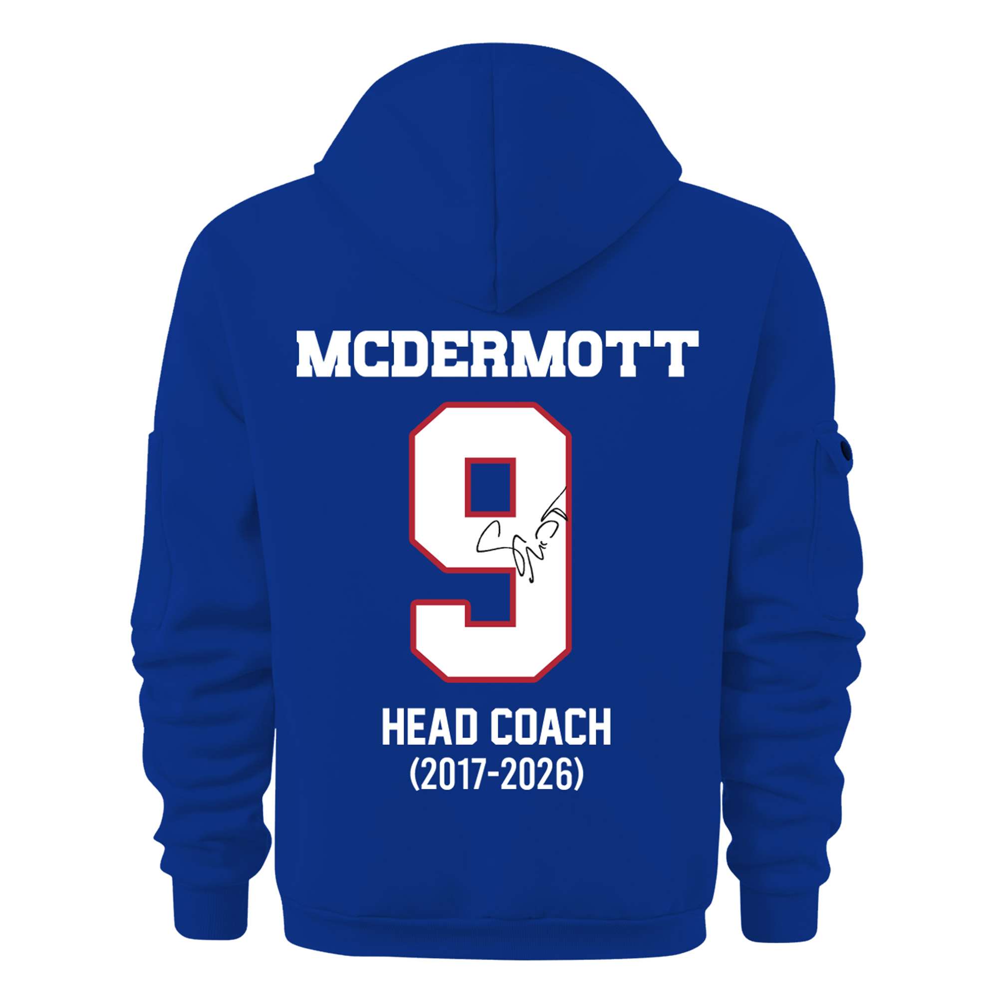 Bills Thank You Coach McDermott Quarter Zip Hoodie Bills Thank You Coach McDermott Quarter Zip Hoodie