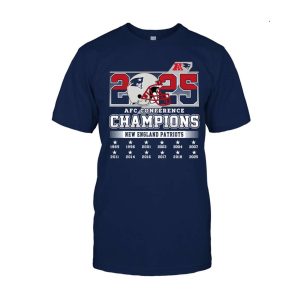 Congrats Patriots 2025 AFC Conference Champs Two Sided Shirt1