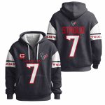 Captain CJ Stroud 7 Texans Quarter Zip Waffle Hoodie