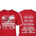 Congrats Hoosiers CFP National Champs Undefeated 16-0 Two-Sided Shirt