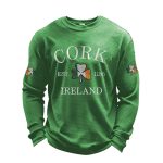 Cork Ireland Est 1185 Printed Waffle Sweatshirt