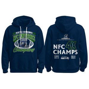 2026 Seahawks NFC 4x Champs Hoodie