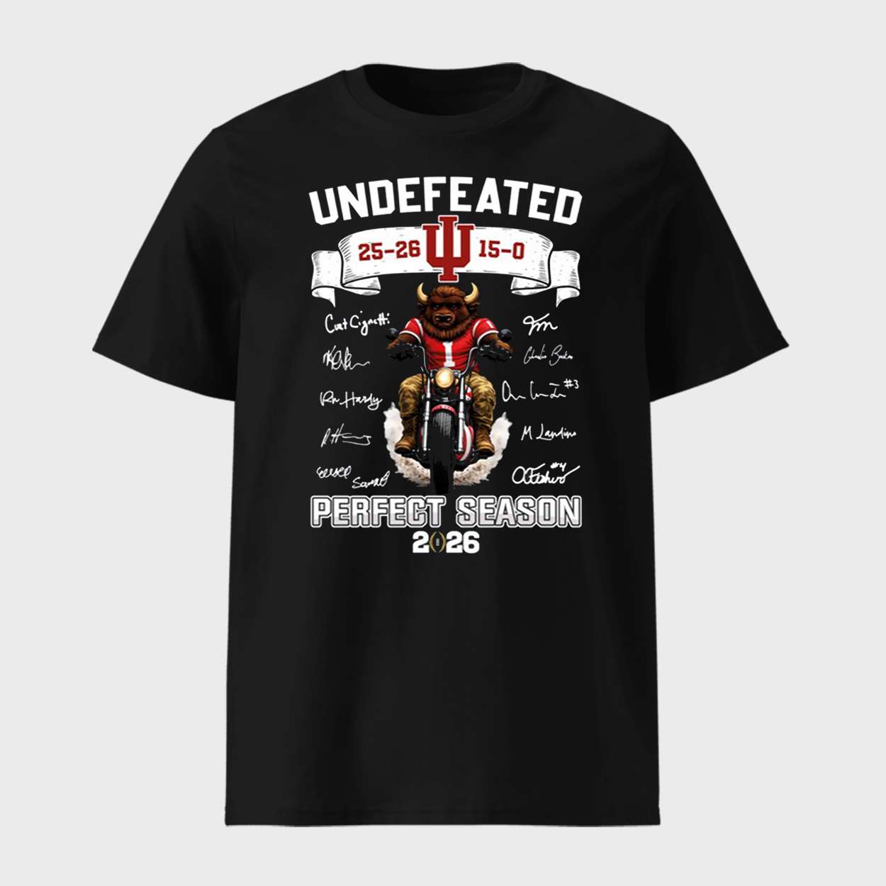 Hoosiers Flippin’ Undefeated 15-0 Perfect Season 2026 Shirt Hoosiers Flippin’ Undefeated 15-0 Perfect Season 2026 Shirt
