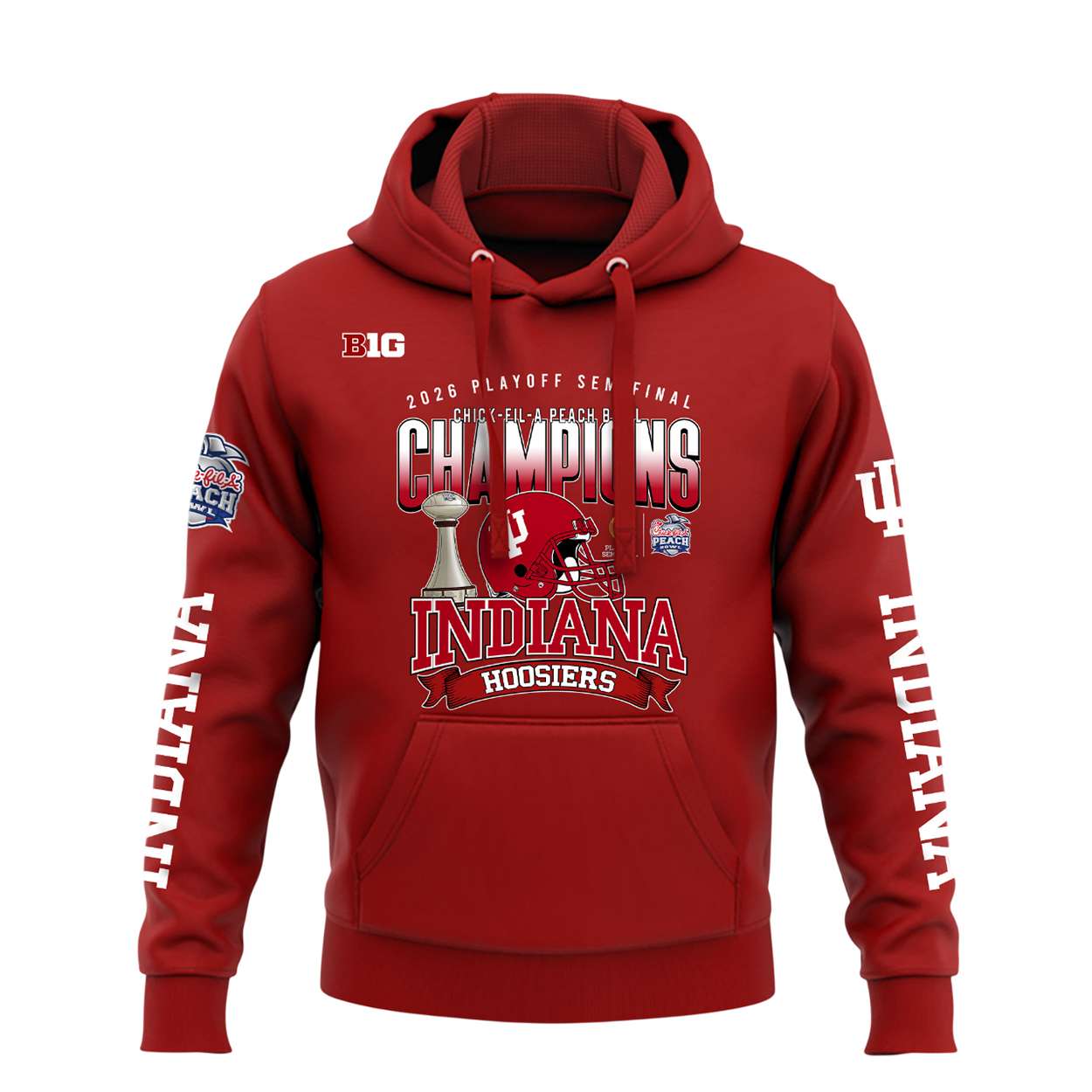 IU Football 2026 Chick fil a Peach Bowl Champions Hoodie IU Football 2026 Chick-fil-a Peach Bowl Champions Hoodie