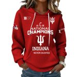 IU Football 2026 National Champions Never Daunted Waffle Hoodie