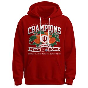2026 IU Football CFP Peach Bowl Champions Hoodie1