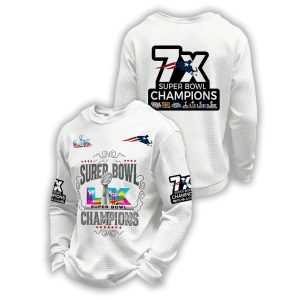 Patriots 7X Super Bowl Champions Waffle Sweatshirt