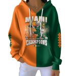 Miami Hurricanes National Champions 2026 Pit Striped Hoodie