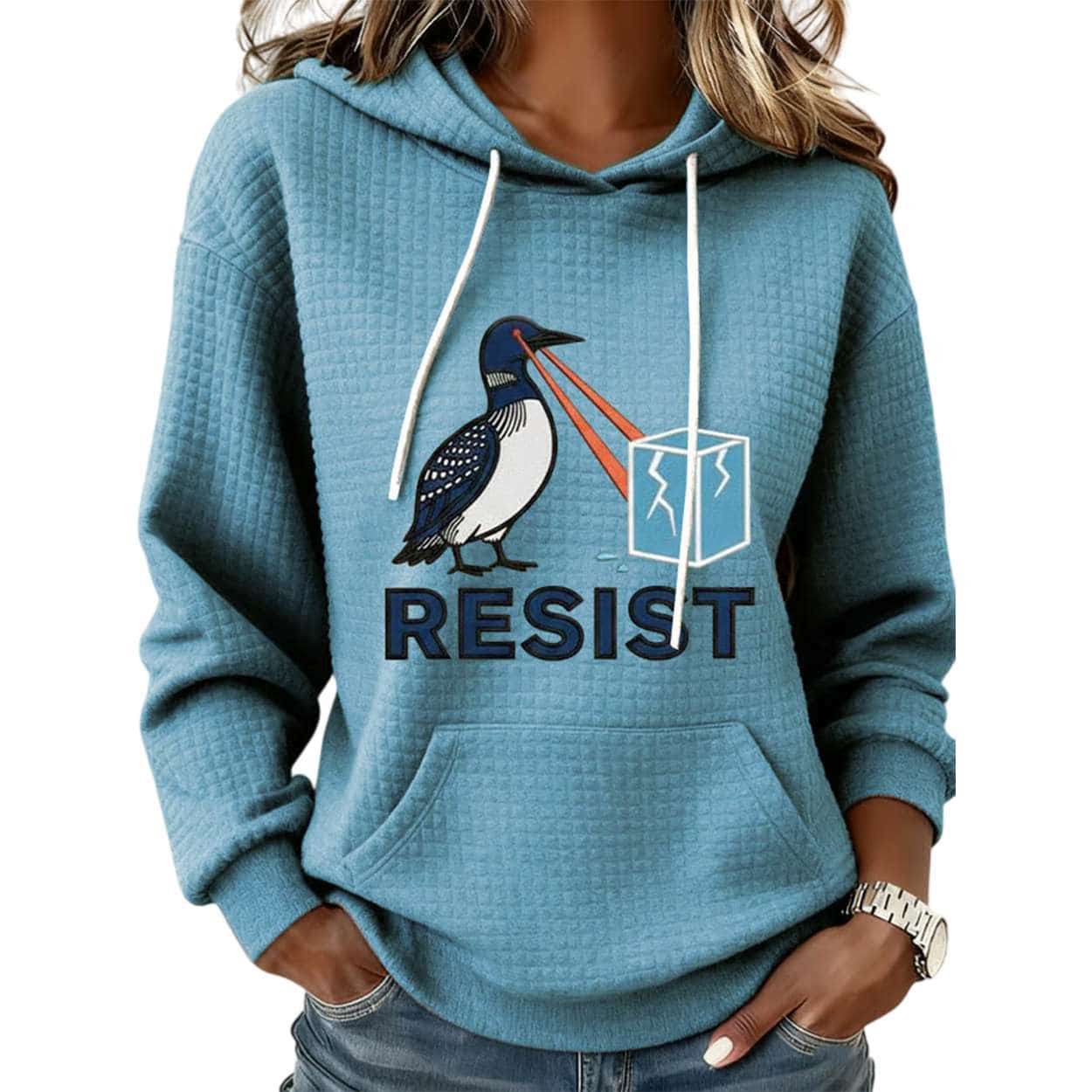 Minnesota Loon Resist Print Casual Sweatshirt Minnesota Loon Resist Print Casual Sweatshirt