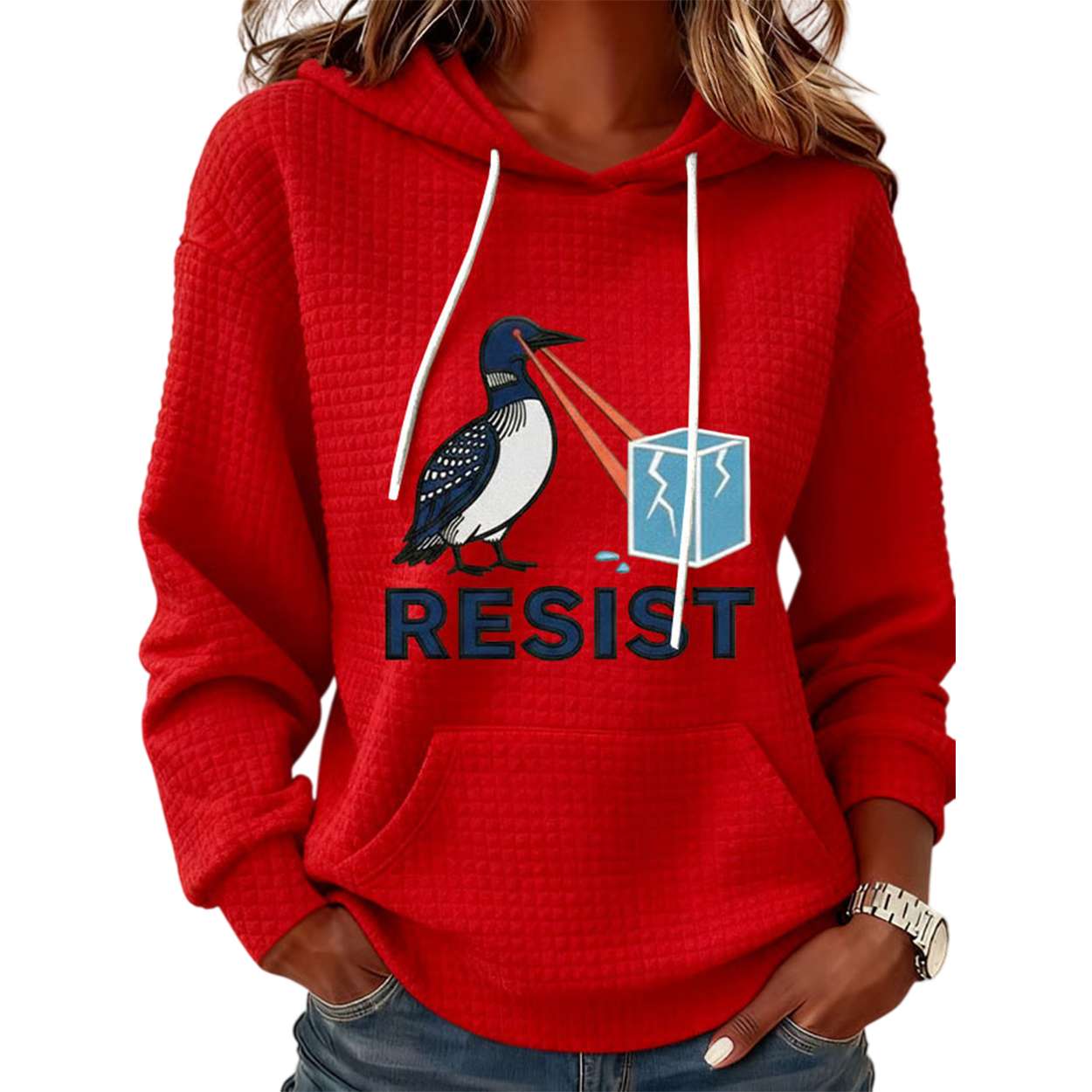 Minnesota Loon Resist Print Casual Sweatshirt Minnesota Loon Resist Print Casual Sweatshirt