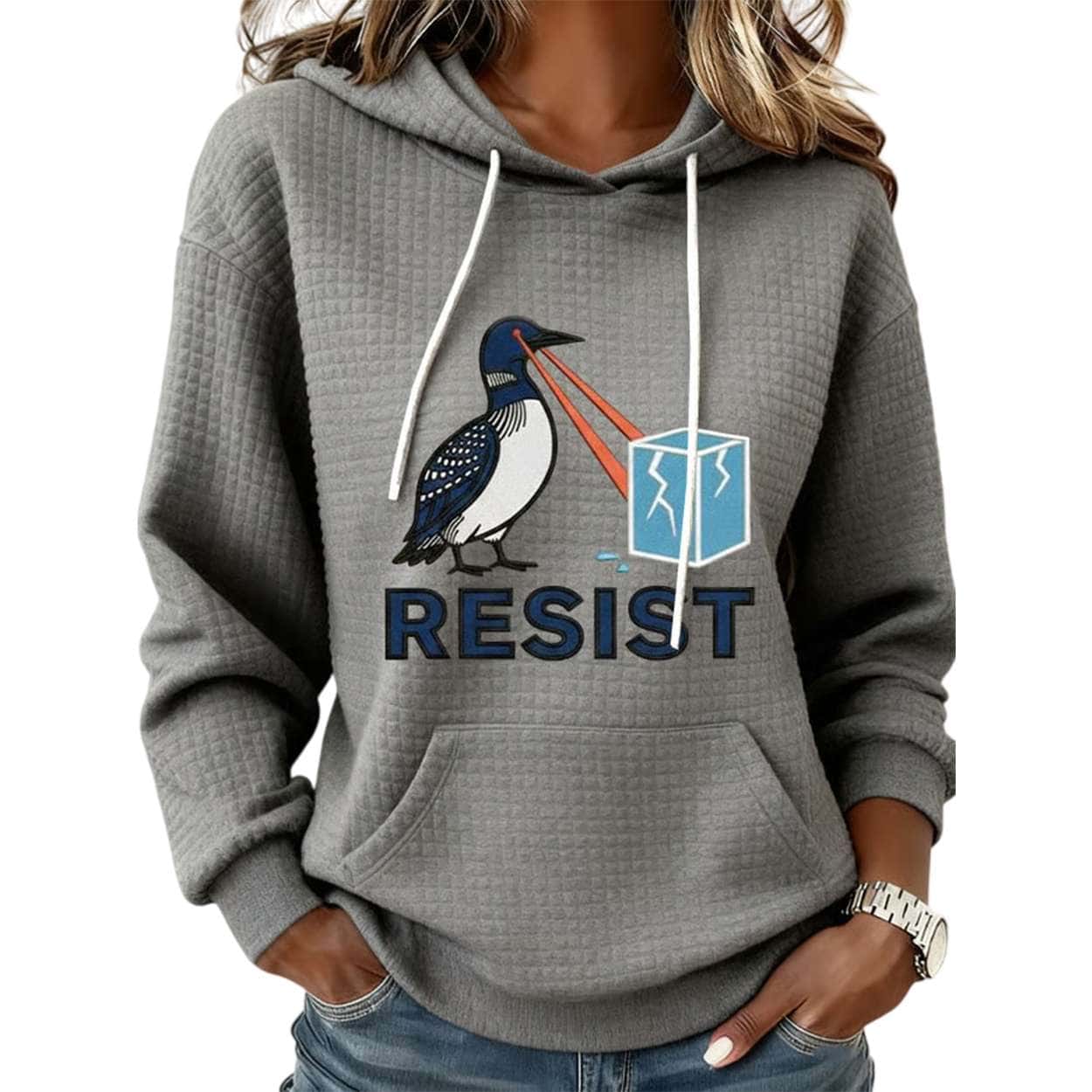 Minnesota Loon Resist Print Casual Sweatshirt Minnesota Loon Resist Print Casual Sweatshirt
