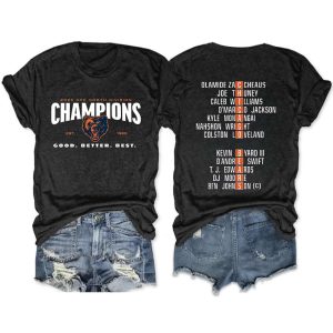 Chicago 2025 NFC North Champions Two Sided Tee1