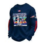 Patriots 2026 SBowl Football Print Waffle Sweatshirt