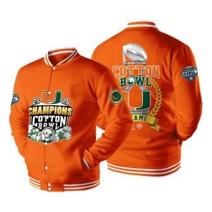 2026 Miami Cotton Bowl Champions Baseball Jacket1