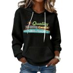 Quality Learing Center 1-800-Fraud Print Waffle Hoodie