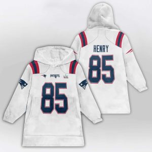 Hunter Henry 85 New England Football SB LX Blanket Hoodie3