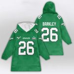 Saquon Barkley 26 Eagles SB LX Blanket Hoodie