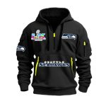 Seahawks Super Bowl LX Quarter Zip Hoodie