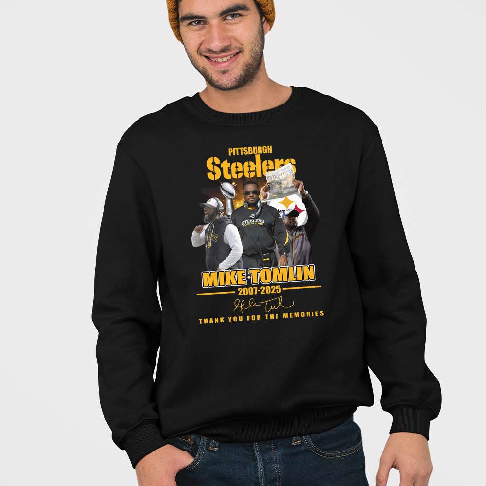 Steelers Mike Tomlin 2007-2025 Thank You For The Memories Shirt Steelers Mike Tomlin 2007-2025 Thank You For The Memories Shirt