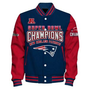 Patriots 2025 26 AFC And Super Bowl Champions Varsity Jacket 2