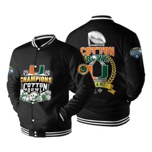 2026 Miami Cotton Bowl Champions Baseball Jacket3