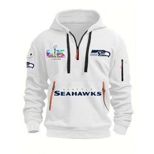 Seahawks Super Bowl LX Quarter Zip Hoodie3
