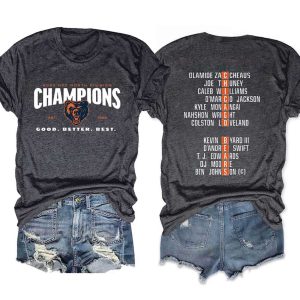 Chicago 2025 NFC North Champions Two Sided Tee2