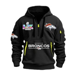 Broncos SBowl 2026 Hoodie Half Zipper3