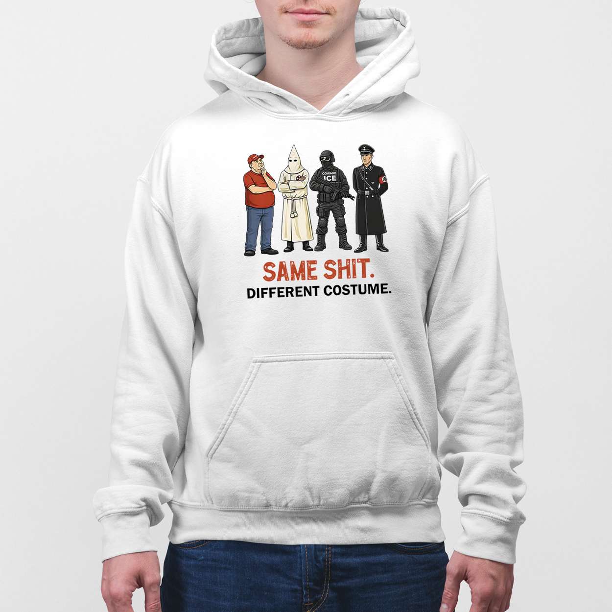 Women’s Same Shit Different Costume Print Casual T-Shirt Women’s Same Shit Different Costume Print Casual T-Shirt