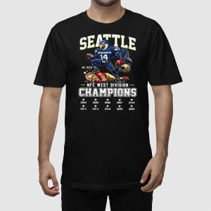2025 Seahawks NFC West Champions Two Sided Shirt 2