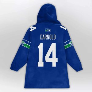 Sam Darnold 14 Seahawks SB LX Blanket Hoodie2