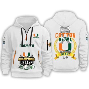 Hurricanes Cotton Bowl Champions 2026 Quarter Zip Hoodie