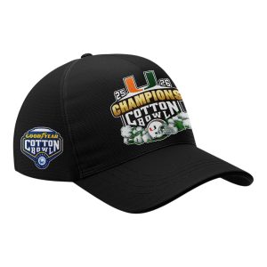 2026 Hurricanes Cotton Bowl Champions Cap3